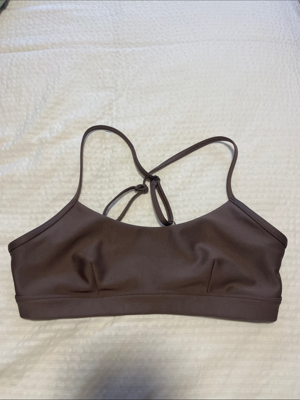 ALO Yoga Brown Active Bra & High-Waist Shorts Set - Picture 3 of 4